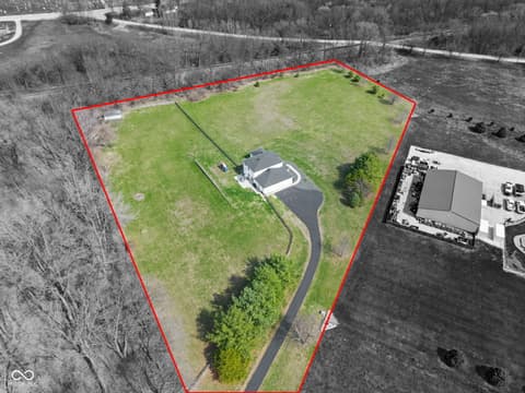 Aerial view at 7627 Adams Road, Lafayette, IN