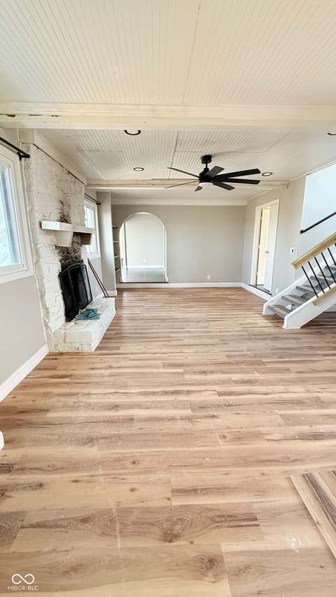 Living room at 3868 E Worthsville Road, Whiteland, IN