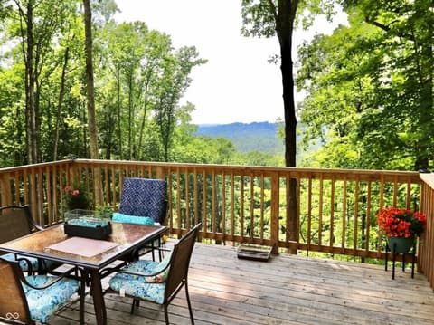 Outdoor living area at 2870 N State Road 135, Nashville, IN