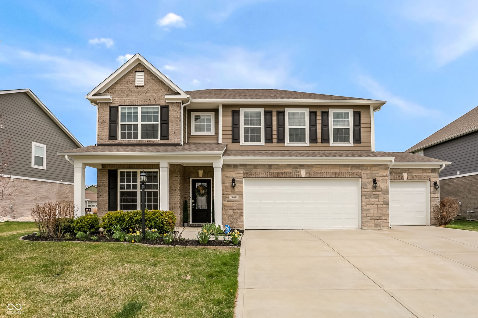 Front exterior at 6088 Farlin Drive, Whitestown, IN