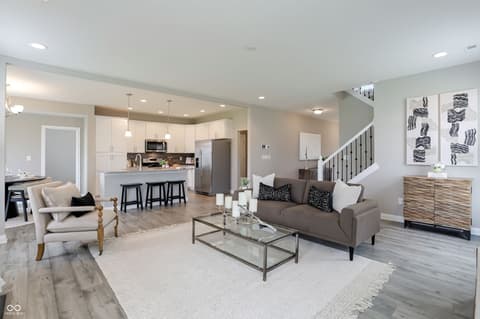Living room at 6088 Farlin Drive, Whitestown, IN