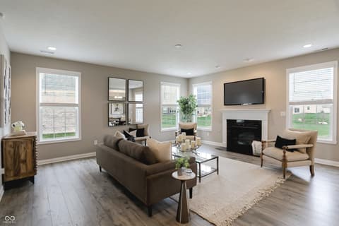 Living room at 6088 Farlin Drive, Whitestown, IN