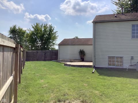 Yard at 61 Meadow Creek Boulevard, Whiteland, IN