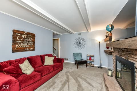 Family room at 150 Springs Court, Carmel, IN