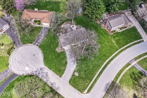 Aerial view at 150 Springs Court, Carmel, IN