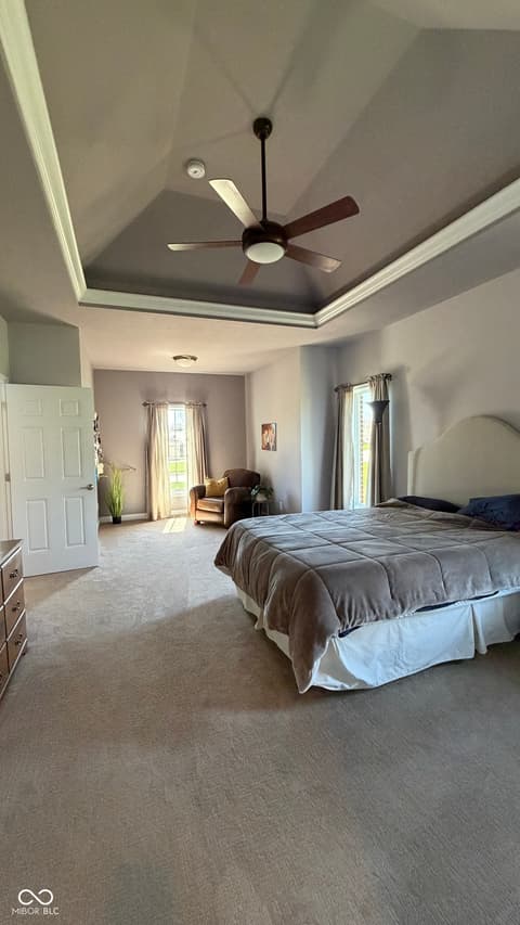 Primary bedroom at 736 Willow Pointe Drive N, Plainfield, IN