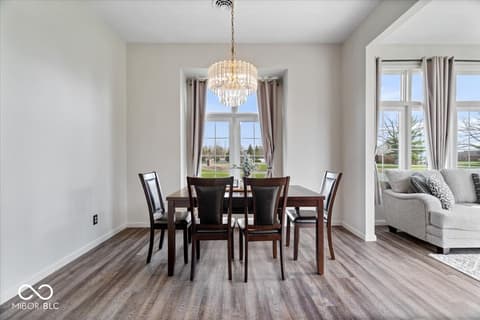 Dining room at 8123 W Ashford Lane, Muncie, IN