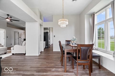 Dining room at 8123 W Ashford Lane, Muncie, IN