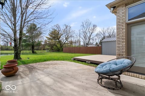 Outdoor living area at 8123 W Ashford Lane, Muncie, IN