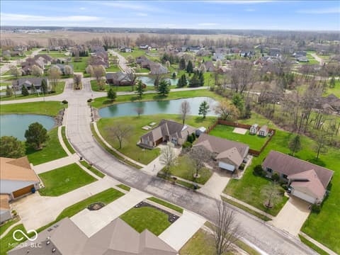 Aerial view at 8123 W Ashford Lane, Muncie, IN