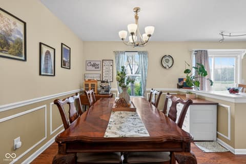 Dining room at 11454 Seabiscuit Drive, Noblesville, IN