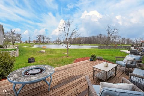 Outdoor living area at 11454 Seabiscuit Drive, Noblesville, IN