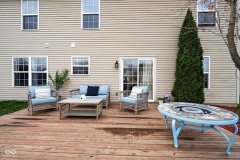 Outdoor living area at 11454 Seabiscuit Drive, Noblesville, IN