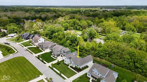 Aerial view at 11640 Walton Crescent, Zionsville, IN
