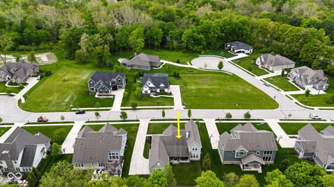 Aerial view at 11640 Walton Crescent, Zionsville, IN