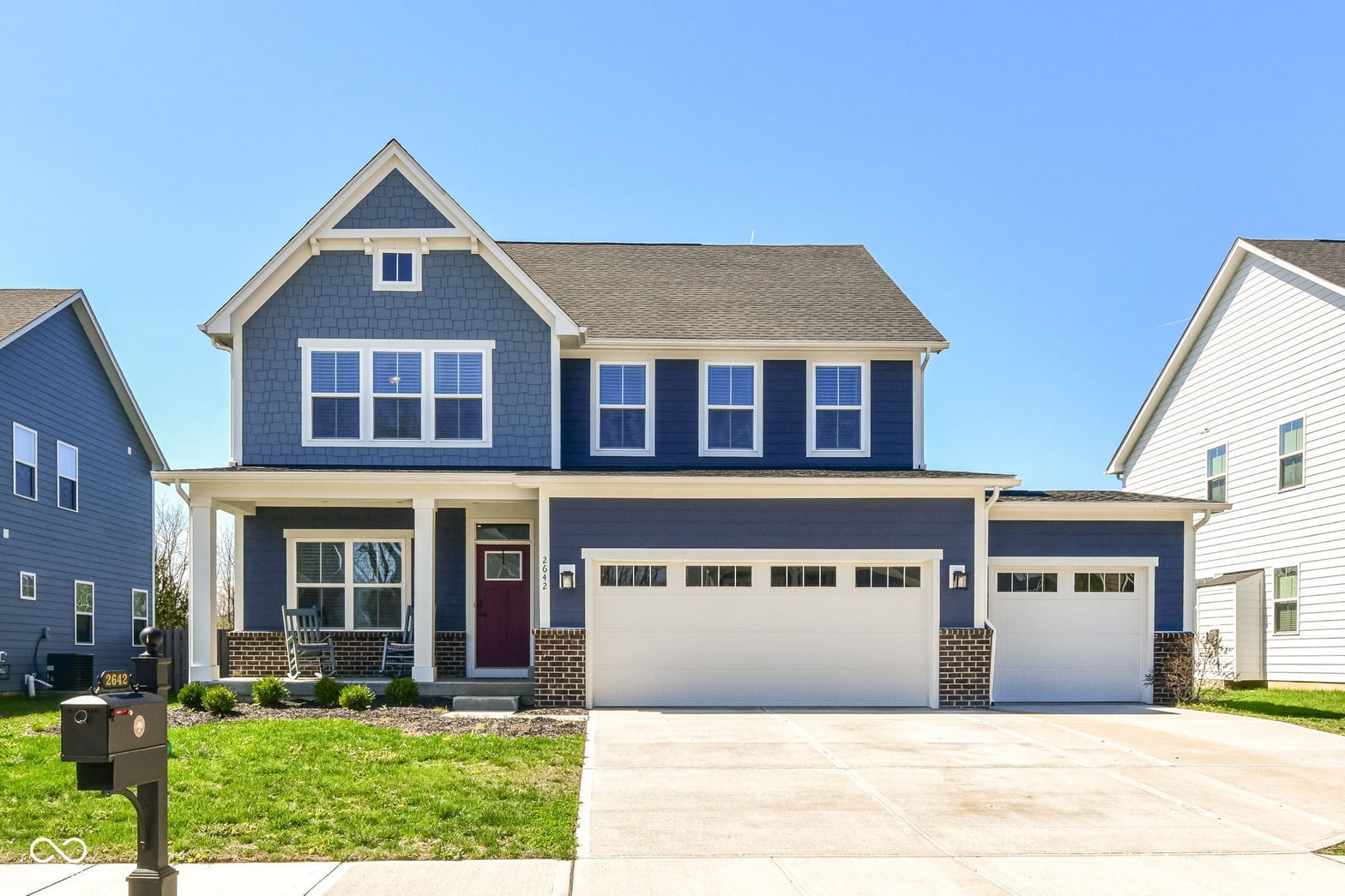 Front exterior at 2642 Krasner Drive, Brownsburg, IN