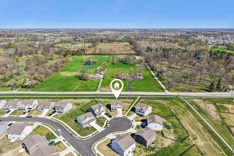 Aerial view at 10210 Carya Court, Indianapolis, IN