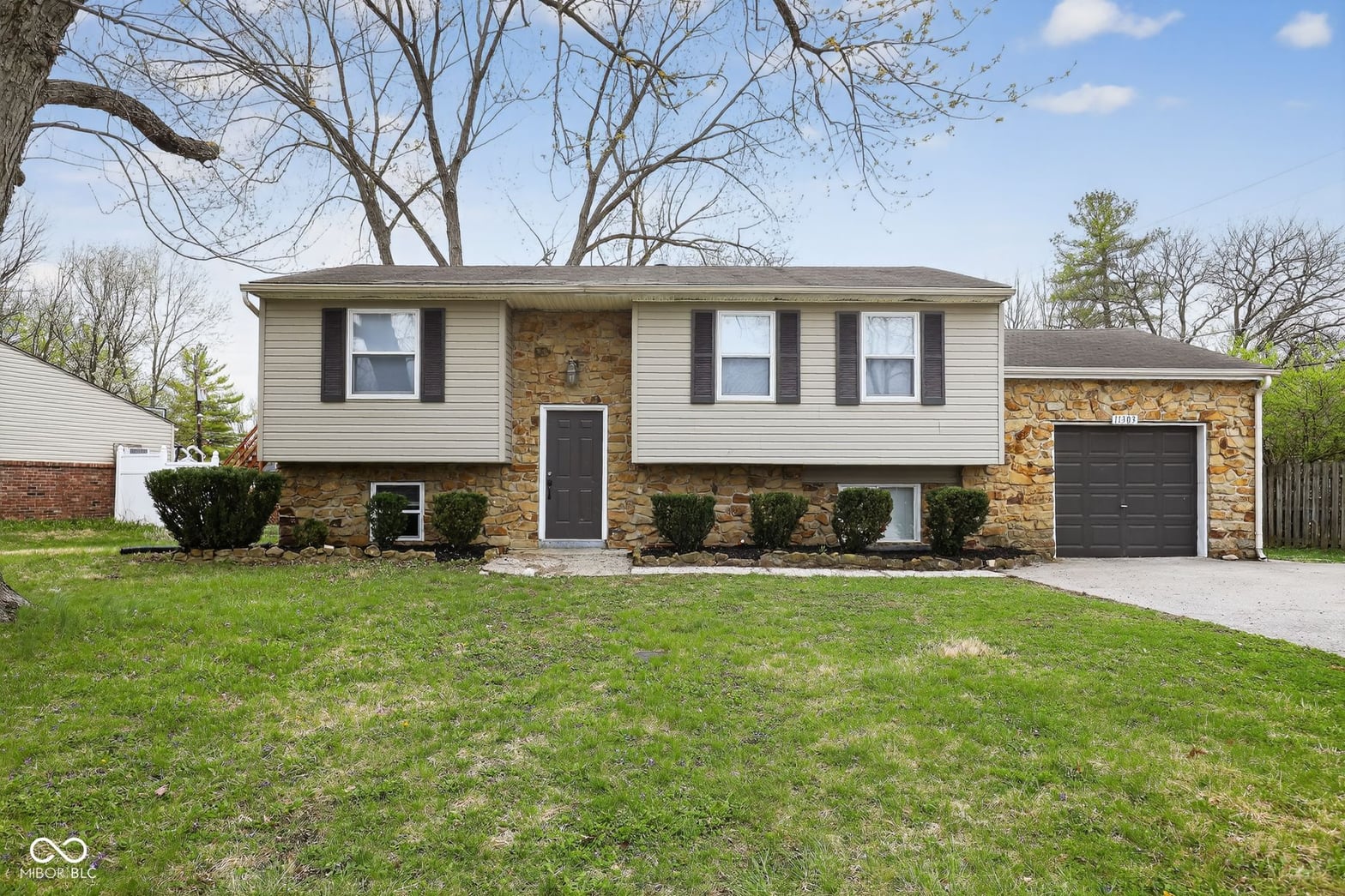 Front exterior at 11303 McDowell Drive, Indianapolis, IN