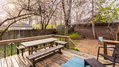Outdoor living area at 325 E 37th Street, Indianapolis, IN