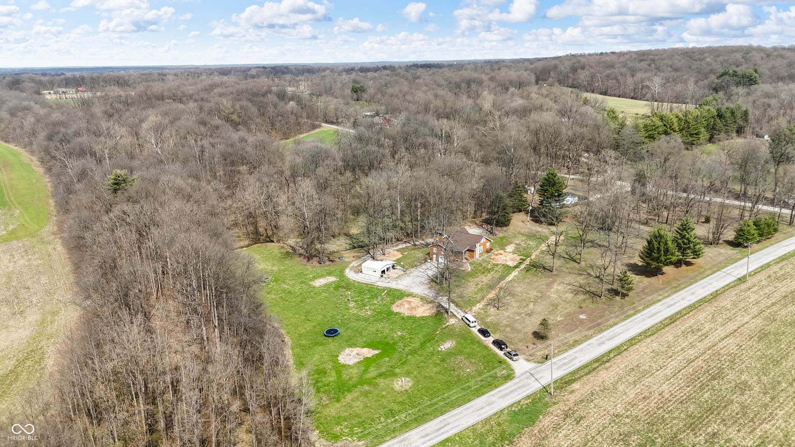 Aerial view at 2409 E County Rd 700 S, Cloverdale, IN