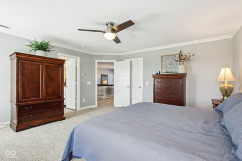 Primary bedroom at 2498 Stonehaven Way, Avon, IN