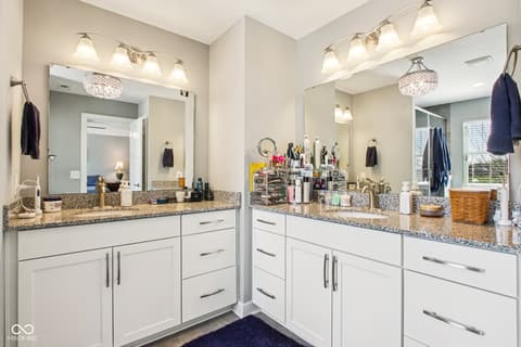 Primary bathroom at 2498 Stonehaven Way, Avon, IN