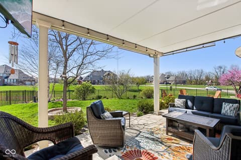 Outdoor living area at 2498 Stonehaven Way, Avon, IN