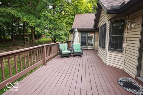 Outdoor living area at 5109 N Weathers Court, Bloomington, IN