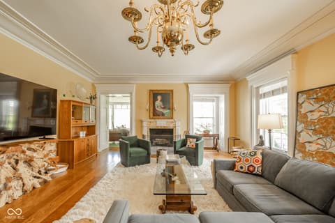 Living room at 1 Whitehall Place, Anderson, IN