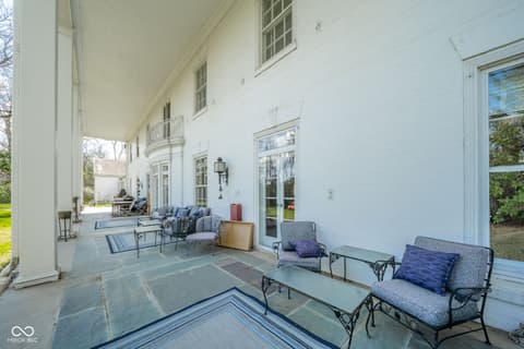 Outdoor living area at 1 Whitehall Place, Anderson, IN