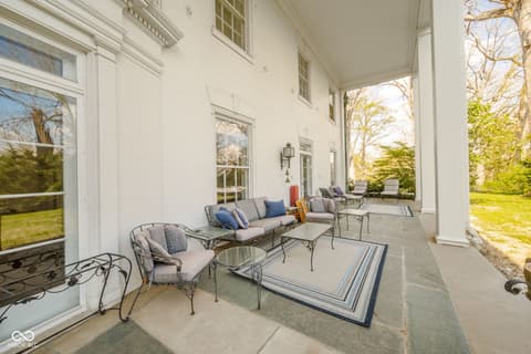 Outdoor living area at 1 Whitehall Place, Anderson, IN