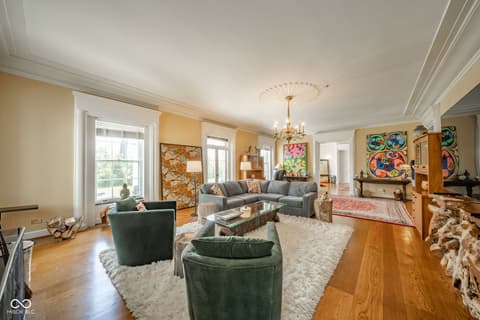 Living room at 1 Whitehall Place, Anderson, IN
