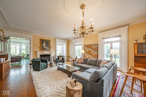 Living room at 1 Whitehall Place, Anderson, IN