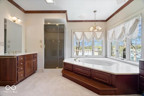 Primary bathroom at 10750 Weatherly Court, Indianapolis, IN