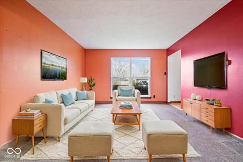 Living room at 8733 Caplock Lane, Indianapolis, IN