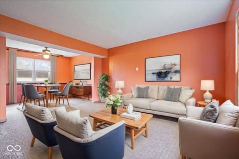 Living room at 8733 Caplock Lane, Indianapolis, IN