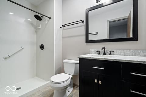 Bathroom at 8733 Caplock Lane, Indianapolis, IN
