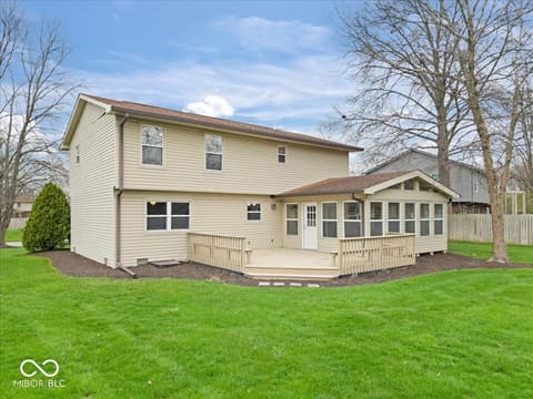 Backyard at 8733 Caplock Lane, Indianapolis, IN