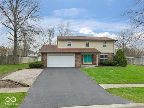 Front exterior at 8733 Caplock Lane, Indianapolis, IN