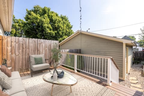 Outdoor living area at 2233 N Talbott Street, Indianapolis, IN