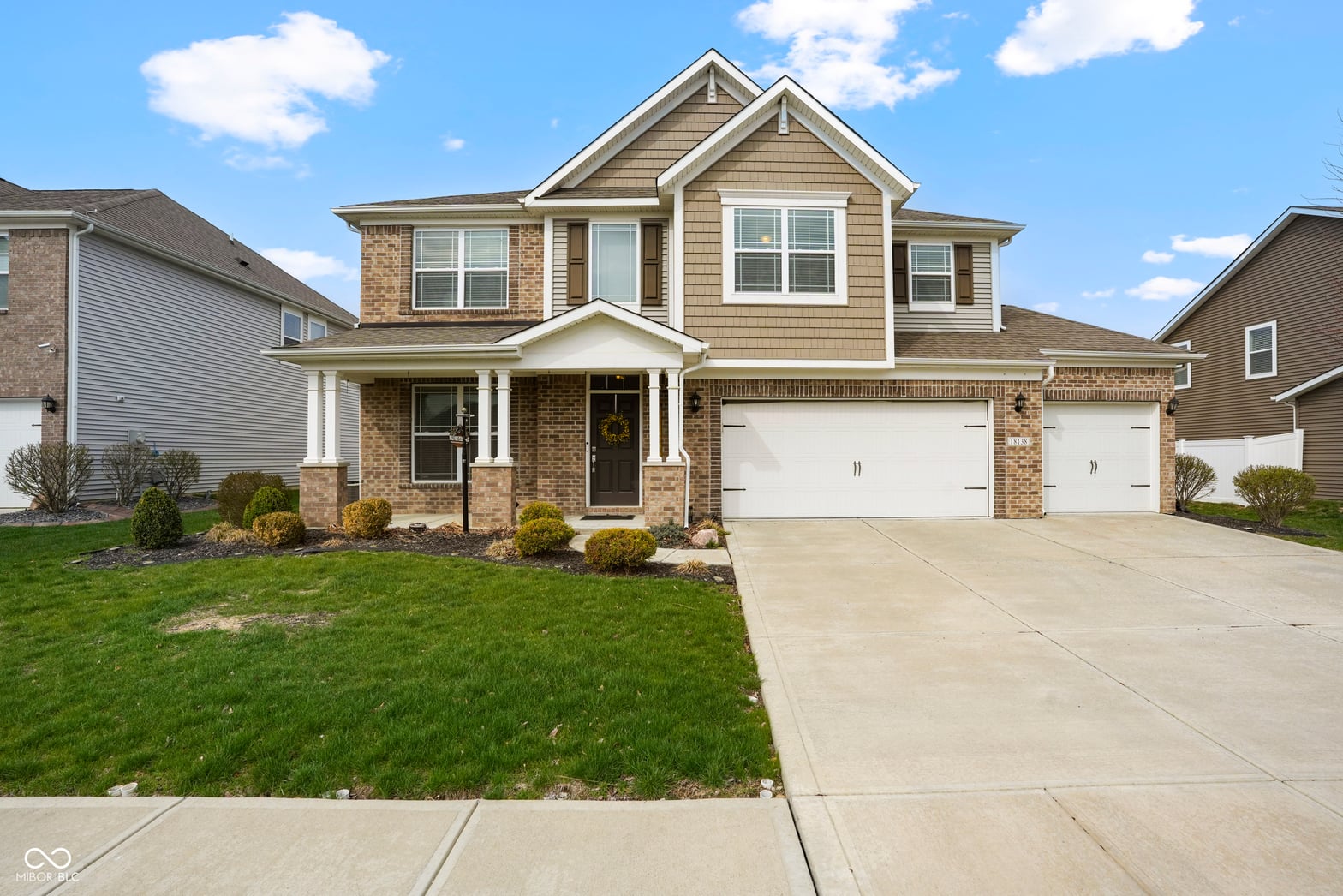 Front exterior at 18138 Sunbrook Way, Westfield, IN