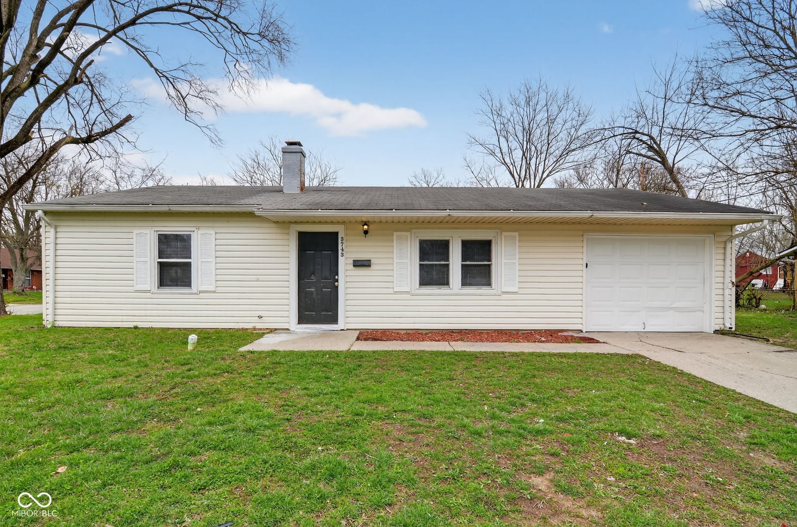 Front exterior at 3743 Breen Drive, Indianapolis, IN