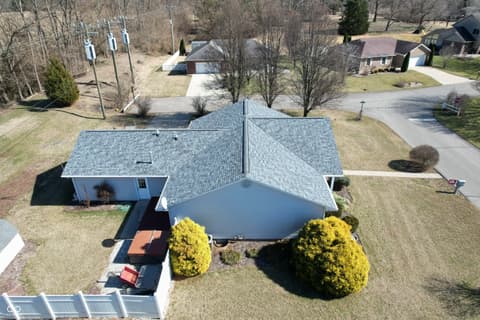 Aerial view at 1010 Louise Court, Seymour, IN