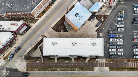 Aerial view at 110 E North Street, Indianapolis, IN