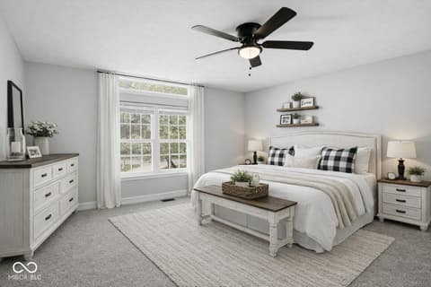 Primary bedroom at 7507 Choate Court, Indianapolis, IN