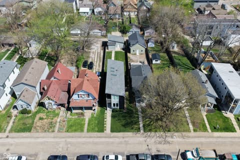 Aerial view at 1417 Olive Street, Indianapolis, IN
