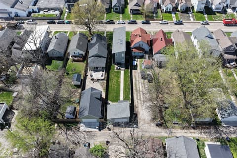 Aerial view at 1417 Olive Street, Indianapolis, IN