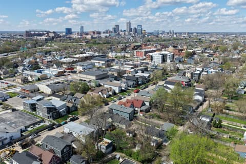 Aerial view at 1417 Olive Street, Indianapolis, IN