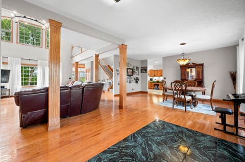 Living room at 15411 N State Road 9, Hope, IN
