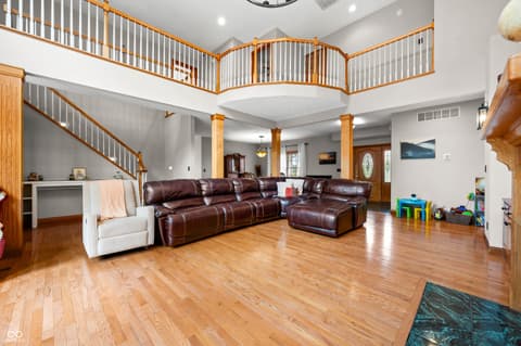 Living room at 15411 N State Road 9, Hope, IN